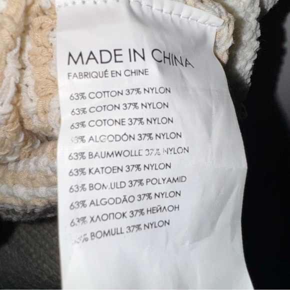 Club Monaco Stitchy Tunic Tank Cream/Tan Sleeveless Sweater Sz Large - Picture 12 of 13